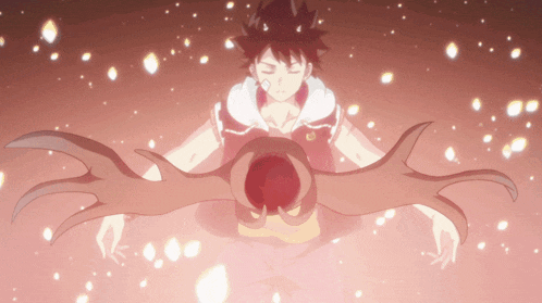 a person with their eyes closed is surrounded by glowing flowers