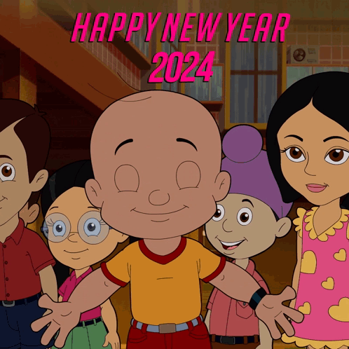 Happy New Year 2024 Raju GIF - Happy New Year 2024 Raju Chutki GIFs