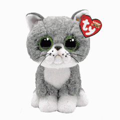 a stuffed animal with a beanie boo tag on its head