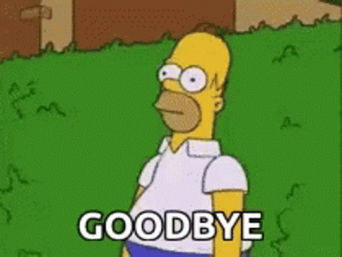 Good Bye Homer Simpson GIF