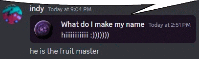 a screenshot of a conversation between indy and a purple ball