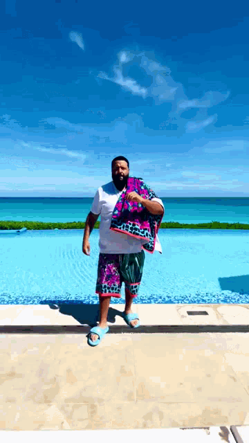 Dj Khaled Dancing Beach GIF - Dj Khaled Dancing Beach Pool Khaled GIFs