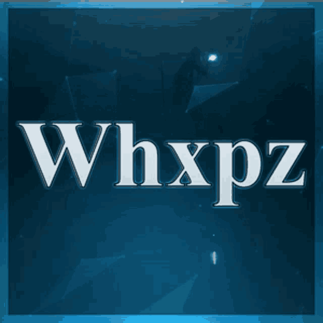 a blue background with the word whxpz in white letters