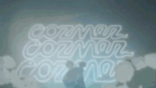 a neon sign that says " cosmos cosmos cosmos " on it