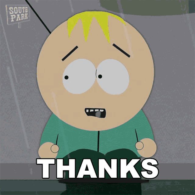 Thanks Butters Stotch GIF