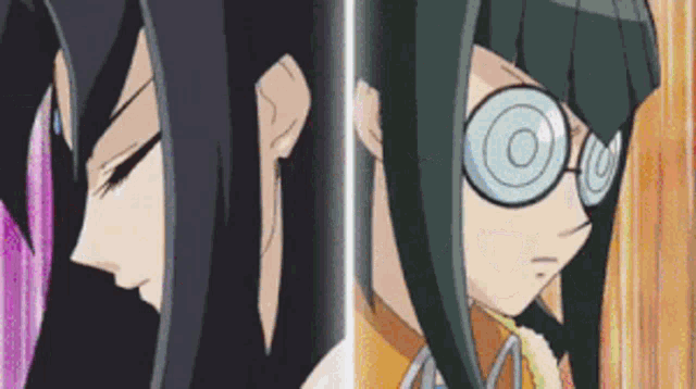 a man and a woman are standing next to each other in a cartoon .