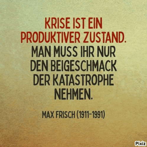 a quote from max frisch 1911-1991 is on a brown background
