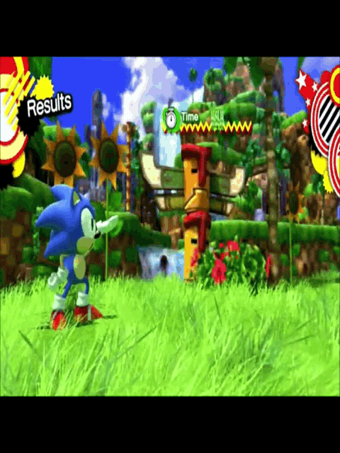 a screenshot of a video game with the words results on the bottom right