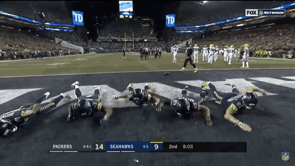 a football game is being shown on fox network