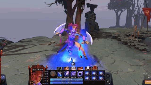 a screenshot of a video game with a character named anti mace