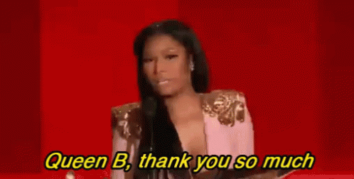 Queen B GIF - Nicki Minaj Queen B Thank You So Much GIFs