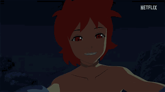 a cartoon character with red hair and a netflix logo