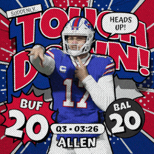 a buffalo bills football player is shown on a comic book cover