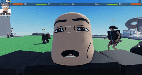 a screenshot of a video game shows a cartoon character with a surprised expression on his face