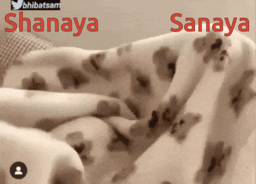 a close up of a blanket with the name shana on the bottom