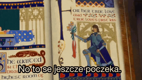 a book is open to a page that says " no to se jeszcze poczeka "