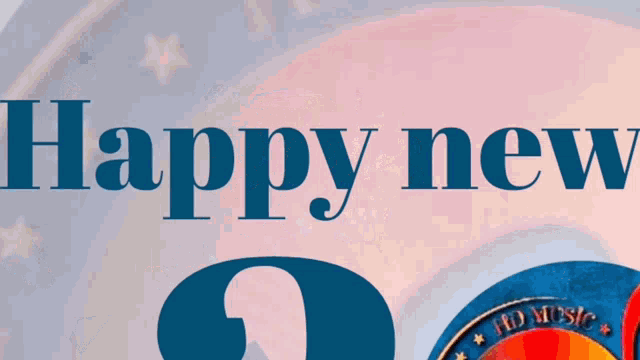 a poster that says ' new year ' on it with a logo for ad music