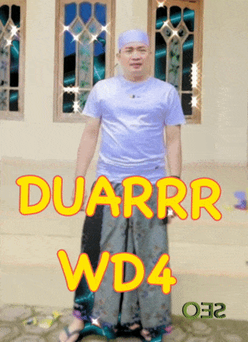 a man standing in front of a building with the words duarrr wd4