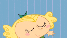 a cartoon character with the words more more tell me more