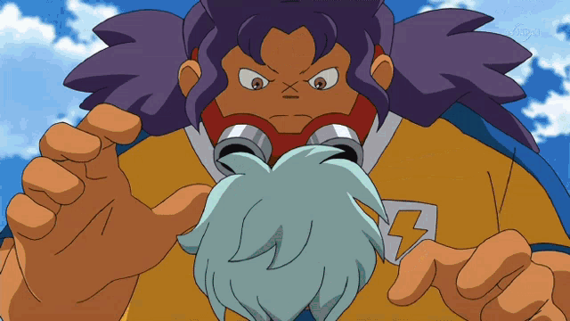 a cartoon character with a x on his face