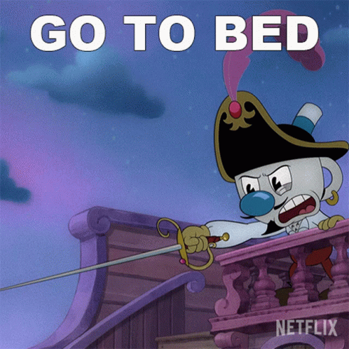 Go To Bed Mugman GIF - Go To Bed Mugman The Cuphead Show GIFs