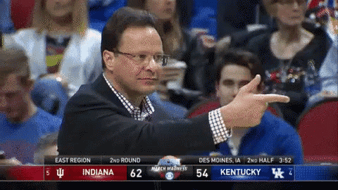 a basketball game between indiana and kentucky is going on