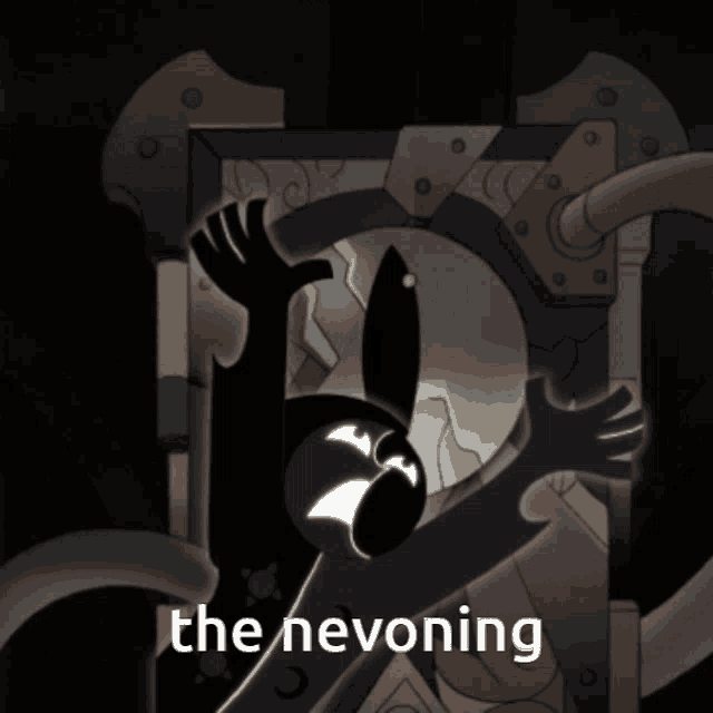 a picture of a cartoon character with the text the nevolving below it