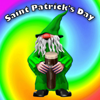 a saint patrick 's day greeting card with a gnome