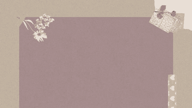 a purple paper with flowers and a piece of paper with a rose on it
