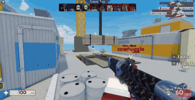 a screenshot of a video game with the number 100 in the corner