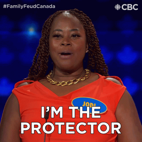 Im The Protector Jodi GIF - Im The Protector Jodi Family Feud Canada GIFs