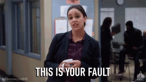 This Is Your Fault Amy Santiago GIF - This Is Your Fault Your Fault Amy Santiago GIFs