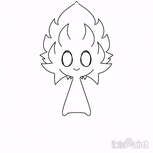 a black and white drawing of a tree with ibis paint written on the bottom right