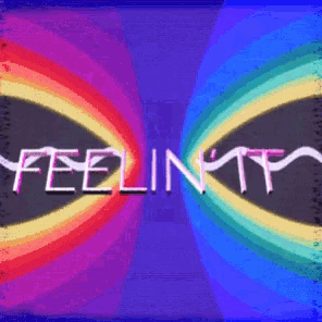 a rainbow colored background with the words seen n ' tf