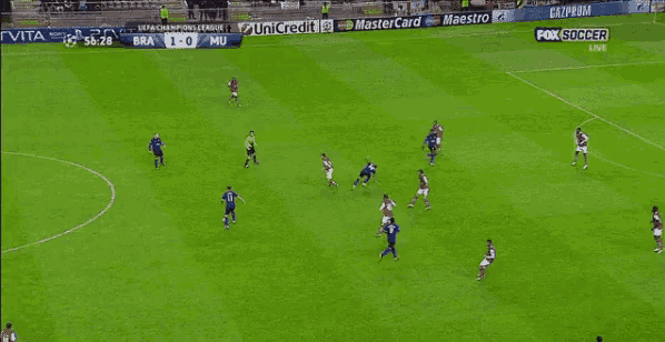 a soccer game being played on fox soccer