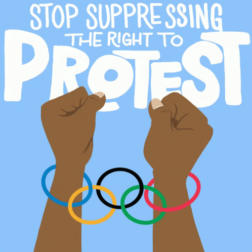 Stop Suppressing The Right To Protest Athletes GIF - Stop Suppressing The Right To Protest Athletes Protest GIFs