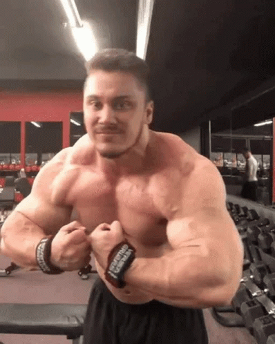 Muscle Chest Bounce GIF