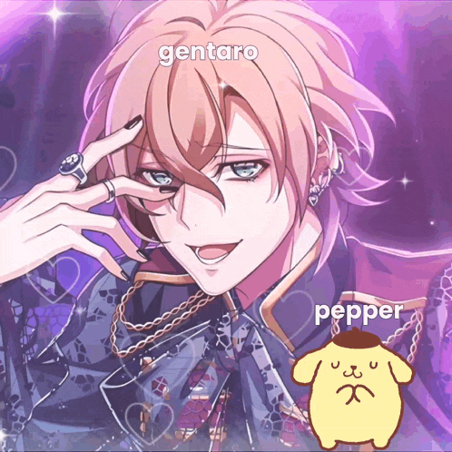 a picture of a girl with the word gentaro written above her