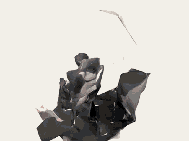 a man is sitting in a chair with a fish in the background