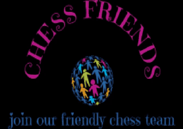 a chess friends logo with a circle of people in it