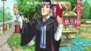 a cartoon of a man in a graduation cap and gown with the words it 's stickler sunday
