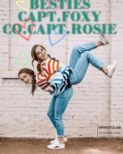 a poster for besties capt.foxy co.capt rosie