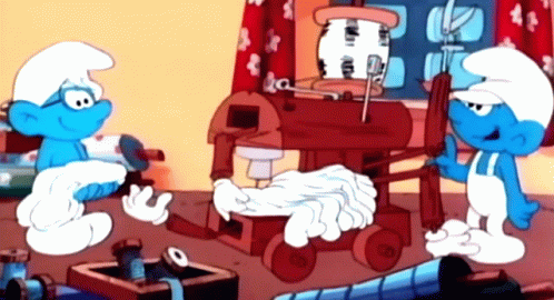 Sewing Machine The Smurfs GIF