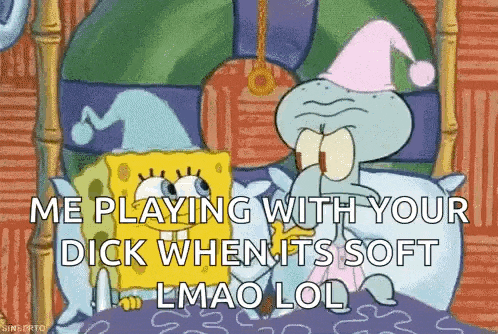 spongebob and squidward from spongebob squarepants are playing with each other