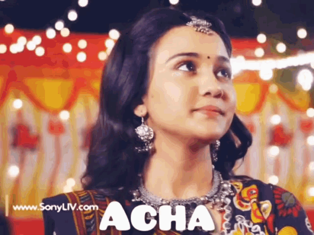 a picture of a woman with the word acha written on it