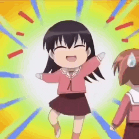 a girl in a pink jacket and skirt is making a funny face while standing in front of two other girls .