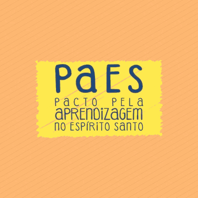 a green background with a yellow circle with paes written on it
