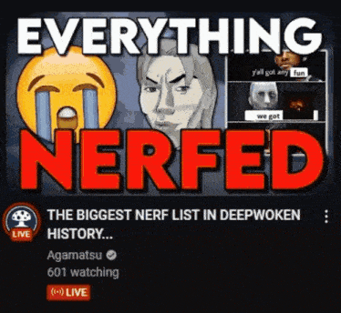 the biggest nerf list in deepwoken history is live