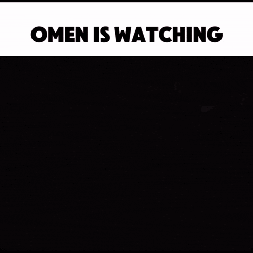 a picture of a cartoon character with the words omen is watching above it