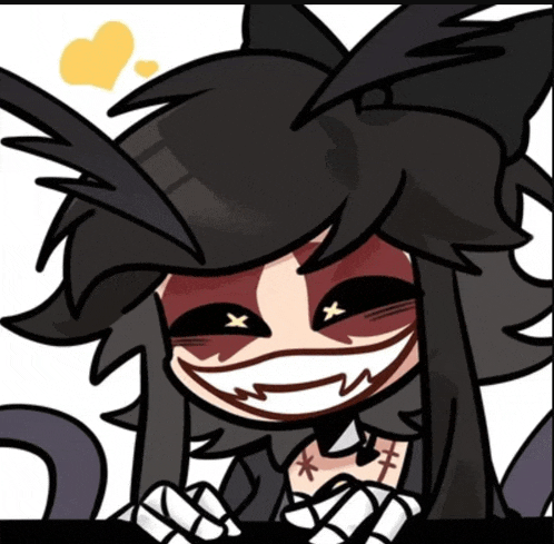 a cartoon drawing of a girl with a big smile